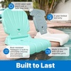 image:imageStep2 Foldable Adult Flip Seat Portable Outdoor Chair for Poolside Tailgating Camping Picnic Chair Provides Back Support When Sitting on Ground WhiteMint