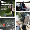 image:imageStep2 Foldable Adult Flip Seat Portable Outdoor Chair for Poolside Tailgating Camping Picnic Chair Provides Back Support When Sitting on Ground WhiteRed  Blue