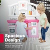 image:imageStep2 Fun with Friends Kids Kitchen Playset IndoorOutdoor Kitchenette with Lights amp Sounds Durable Plastic 25Piece Toy Accessories Toddlers 2 Years GrayPink