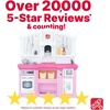 image:imageStep2 Fun with Friends Kids Kitchen Playset IndoorOutdoor Kitchenette with Lights amp Sounds Durable Plastic 25Piece Toy Accessories Toddlers 2 Years GrayPink