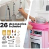 image:imageStep2 Fun with Friends Kids Kitchen Playset IndoorOutdoor Kitchenette with Lights amp Sounds Durable Plastic 25Piece Toy Accessories Toddlers 2 Years GrayPink