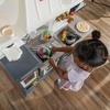 image:imageStep2 Gilded Gourmet Kids Kitchen Playset IndoorOutdoor Kitchenette Interactive Play with Lights and Sounds Made of Durable Plastic Includes 20 Piece Toy Accessories for Toddlers 2 Years OldGilded Gourmet Kitchen