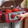image:imageStep2 Grand WalkIn Kitchen amp Grill Kids Playset IndoorOutdoor Kitchenette Interactive Play with Lights and Sounds Durable Plastic 103 Piece Toy Accessories Toddlers 2 Years Old BrownTanBrown  Tan