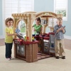 image:imageStep2 Grand WalkIn Kitchen amp Grill Kids Playset IndoorOutdoor Kitchenette Interactive Play with Lights and Sounds Durable Plastic 103 Piece Toy Accessories Toddlers 2 Years Old BrownTanBrown  Tan