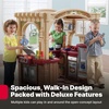image:imageStep2 Grand WalkIn Kitchen amp Grill Kids Playset IndoorOutdoor Kitchenette Interactive Play with Lights and Sounds Durable Plastic 103 Piece Toy Accessories Toddlers 2 Years Old BrownTanBrown  Tan