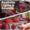 image:imageStep2 Grand WalkIn Kitchen amp Grill Kids Playset IndoorOutdoor Kitchenette Interactive Play with Lights and Sounds Durable Plastic 103 Piece Toy Accessories Toddlers 2 Years Old BrownTanBrown  Tan