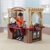 image:imageStep2 Grand WalkIn Kitchen amp Grill Kids Playset IndoorOutdoor Kitchenette Interactive Play with Lights and Sounds Durable Plastic 103 Piece Toy Accessories Toddlers 2 Years Old BrownTanBrown  Tan