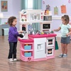 image:imageStep2 Great Gourmet Kids Kitchen Playset IndoorOutdoor Kitchenette Interactive Play with Lights and Sounds Made of Durable Plastic Includes 33 Piece Toy Accessories Toddlers 3 Years Old TanPink