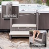 image:imageStep2 Hot Tub Storage Steps with Handrails 2Step Stool Waterproof Stairs for OutdoorIndoor Pool or Jacuzzi Made of Durable Plastic Dark CedarDark Cedar