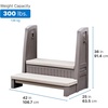 image:imageStep2 Hot Tub Storage Steps with Handrails 2Step Stool Waterproof Stairs for OutdoorIndoor Pool or Jacuzzi Made of Durable Plastic Dark CedarDark Cedar