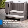 image:imageStep2 Hot Tub Storage Steps with Handrails 2Step Stool Waterproof Stairs for OutdoorIndoor Pool or Jacuzzi Made of Durable Plastic Dark CedarDark Cedar