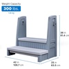 image:imageStep2 Hot Tub Storage Steps with Handrails 2Step Stool Waterproof Stairs for OutdoorIndoor Pool or Jacuzzi Made of Durable Plastic Dark CedarGray