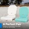 image:imageStep2 Kids Shell Flip Seat Portable Outdoor Chair for Poolside Camping Beach Stadium Providing Back Support Made of UV20 Durable Plastic MintMint