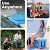 image:imageStep2 Kids Shell Flip Seat Portable Outdoor Chair for Poolside Camping Beach Stadium Providing Back Support Made of UV20 Durable Plastic MintOlive Green