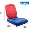 image:imageStep2 Kids Shell Flip Seat Portable Outdoor Chair for Poolside Camping Beach Stadium Providing Back Support Made of UV20 Durable Plastic MintRed  Blue