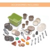 image:imageStep2 Lifestyle Dream Kids Kitchen Playset IndoorOutdoor Kitchenette Interactive Play with Lights and Sounds Made of Durable Plastic 37 Piece Toy Accessories Toddlers 2 Years Old GrayGray