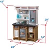 image:imageStep2 Lifestyle Dream Kids Kitchen Playset IndoorOutdoor Kitchenette Interactive Play with Lights and Sounds Made of Durable Plastic 37 Piece Toy Accessories Toddlers 2 Years Old GrayTan