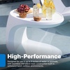 image:imageStep2 Mondello InPool Side Table OutdoorIndoor Waterproof Pool amp Patio Furniture Made of Durable Plastic White