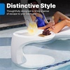 image:imageStep2 Mondello InPool Side Table OutdoorIndoor Waterproof Pool amp Patio Furniture Made of Durable Plastic White