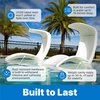 image:imageStep2 Mondello Lounger with Removable Shade Stylish Poolside Lounger FadeResistant Waterproof Patio Furniture for Sun Shelf Use in Pools up to 15Inches of Water Weighted WhiteLounger