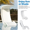 image:imageStep2 Mondello Lounger with Removable Shade Stylish Poolside Lounger FadeResistant Waterproof Patio Furniture for Sun Shelf Use in Pools up to 15Inches of Water Weighted WhiteChair