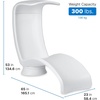 image:imageStep2 Mondello Lounger with Removable Shade Stylish Poolside Lounger FadeResistant Waterproof Patio Furniture for Sun Shelf Use in Pools up to 15Inches of Water Weighted WhiteLounger