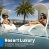 image:imageStep2 Mondello Lounger with Removable Shade Stylish Poolside Lounger FadeResistant Waterproof Patio Furniture for Sun Shelf Use in Pools up to 15Inches of Water Weighted WhiteLounger