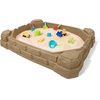 image:imageStep2 Naturally Playful Sandbox II Kids Sand Activity Sensory Play Pit Summer Outdoor Toys 7 Piece Water Toy Accessories for Toddlers 1 Years OldNaturally Playful Sandbox
