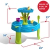 image:imageStep2 Summer Showers Splash Tower Water Table for Kids Outdoor Kids Water Sensory Table Ages 15 Years Old 8 Piece Water Toy Accessories Blue amp Green