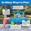 image:imageStep2 Tropical Rainforest Water Table for Kids Toddler Outdoor Sensory Play Table 13 Accessories Ages 18 MonthsRain Showers Splash Pond with Cover