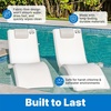 image:imageStep2 Vero Pool Lounger 3Piece Accessories Set Pillow Cup Holder Phone Mount Compatible with Vero Collection BlueBlue