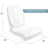 image:imageStep2 Vero Pool Lounger and Folding Adult Flip Seat Bundle OutdoorIndoor Waterproof Patio Furniture Provides Back Support When Sitting Made of Durable Plastic WhiteCapri BlueWhite