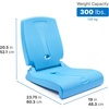 image:imageStep2 Vero Pool Lounger and Folding Adult Flip Seat Bundle OutdoorIndoor Waterproof Patio Furniture Provides Back Support When Sitting Made of Durable Plastic WhiteCapri BlueWhite  Capri