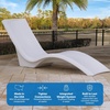 image:imageStep2 Vero Pool Lounger and Folding Adult Flip Seat Bundle OutdoorIndoor Waterproof Patio Furniture Provides Back Support When Sitting Made of Durable Plastic WhiteCapri BlueWhite  Capri