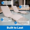 image:imageStep2 Vero Pool Lounger inPool Chaise Lounge Chair for Tanning Ledges up to 12 in Outdoor Patio Chair Weighted Earthy Tan wSpeckTan