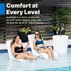 image:imageStep2 Vero Pool Lounger inPool Chaise Lounge Chair for Tanning Ledges up to 12 in Outdoor Patio Chair Weighted Earthy Tan wSpeckWhite