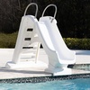 image:imageStep2 Vero Pool Slide OutdoorIndoor Waterproof Patio Furniture NonSlip Steps Hose Attachment Made of Durable Plastic 4 Feet White