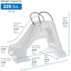 image:imageStep2 Vero Pool Slide OutdoorIndoor Waterproof Patio Furniture NonSlip Steps Hose Attachment Made of Durable Plastic 4 Feet White