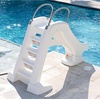image:imageStep2 Vero Pool Slide OutdoorIndoor Waterproof Patio Furniture NonSlip Steps Hose Attachment Made of Durable Plastic 4 Feet White