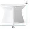 image:imageStep2 Vero inPool Shade Table Cooler Side Table with 9Gallon Basin Umbrella Hole for 15inch Water Ledge WhiteAccent Table
