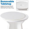 image:imageStep2 Vero inPool Shade Table Cooler Side Table with 9Gallon Basin Umbrella Hole for 15inch Water Ledge WhiteAccent Table