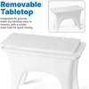 image:imageStep2 Vero inPool Shade Table Cooler Side Table with 9Gallon Basin Umbrella Hole for 15inch Water Ledge WhiteEntertaining Table