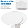 image:imageStep2 Vero inPool Shade Table Cooler Side Table with 9Gallon Basin Umbrella Hole for 15inch Water Ledge WhiteHighTop Table