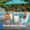 image:imageStep2 Vero inPool Shade Table Cooler Side Table with 9Gallon Basin Umbrella Hole for 15inch Water Ledge WhiteShade Table