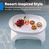 image:imageStep2 Vero inPool Shade Table Cooler Side Table with 9Gallon Basin Umbrella Hole for 15inch Water Ledge WhiteSide Table