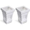 image:imageStep2 Atherton Square Planter Large Planters for Outdoor Plants Gardening and Flower Pot for Patio or Porch Efficient Drainage Durable Plastic Onyx Black 2PackClassic White