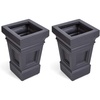 image:imageStep2 Atherton Square Planter Large Planters for Outdoor Plants Gardening and Flower Pot for Patio or Porch Efficient Drainage Durable Plastic Onyx Black 2PackOnyx Black