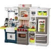 image:imageStep2 Elegant Edge Kids Kitchen Playset IndoorOutdoor Kitchenette Interactive Play with Lights and Sounds Made of Durable Plastic Includes 78 Piece Toy Accessories For Toddlers 3 Years OldKitchen Set