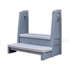 image:imageStep2 Hot Tub Storage Steps with Handrails 2Step Stool Waterproof Stairs for OutdoorIndoor Pool or Jacuzzi Made of Durable Plastic Dark CedarGray