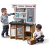 image:imageStep2 Lifestyle Dream Kids Kitchen Playset IndoorOutdoor Kitchenette Interactive Play with Lights and Sounds Made of Durable Plastic 37 Piece Toy Accessories Toddlers 2 Years Old GrayTan